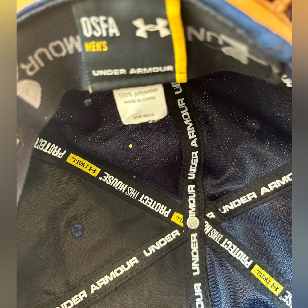 Trinity College Under Armour Hat Bantams Script Yellow and Navy - Picture 6 of 6